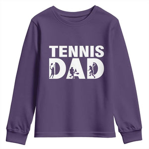 Funny Tennis Dad Life Youth Sweatshirt Tennis Player Gift TS12 Purple Print Your Wear