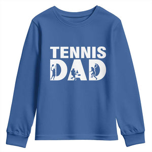 Funny Tennis Dad Life Youth Sweatshirt Tennis Player Gift TS12 Royal Blue Print Your Wear