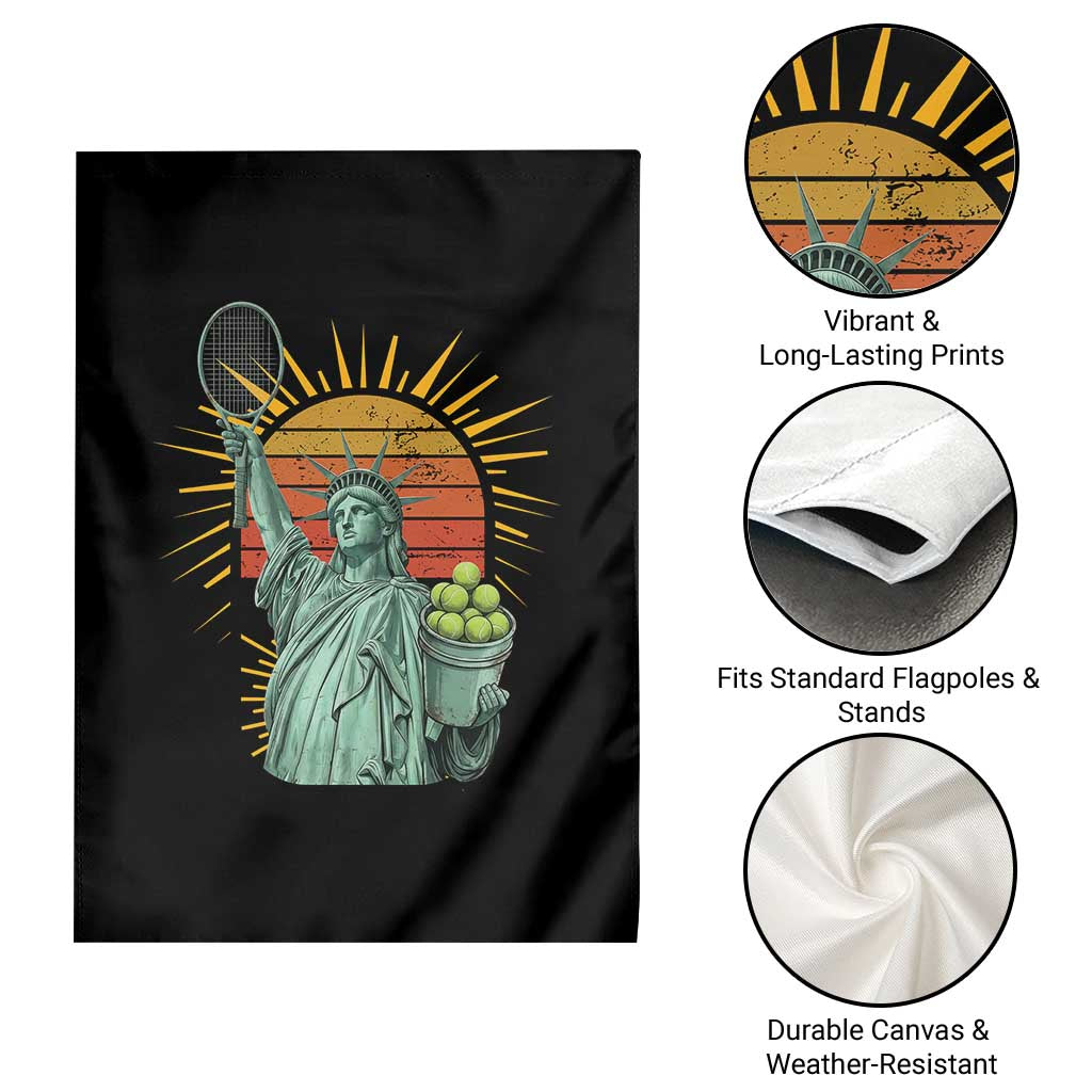 Funny Statue Of Liberty Tennis Player Garden Flag Patriotic Sports Lover TS12 Print Your Wear