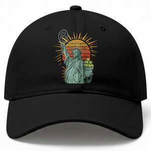 Funny Statue Of Liberty Tennis Player Baseball Cap Patriotic Sports Lover TS12 Print Your Wear