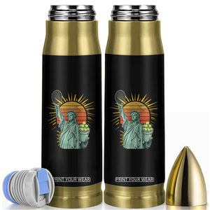 Funny Statue Of Liberty Tennis Player Bullet Tumbler Patriotic Sports Lover TS12 Black Print Your Wear