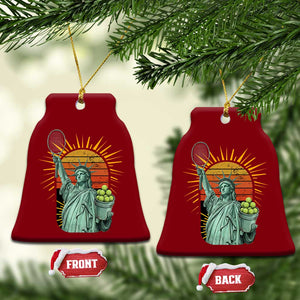 Funny Statue Of Liberty Tennis Player Ceramic Ornament Patriotic Sports Lover TS12 Print Your Wear