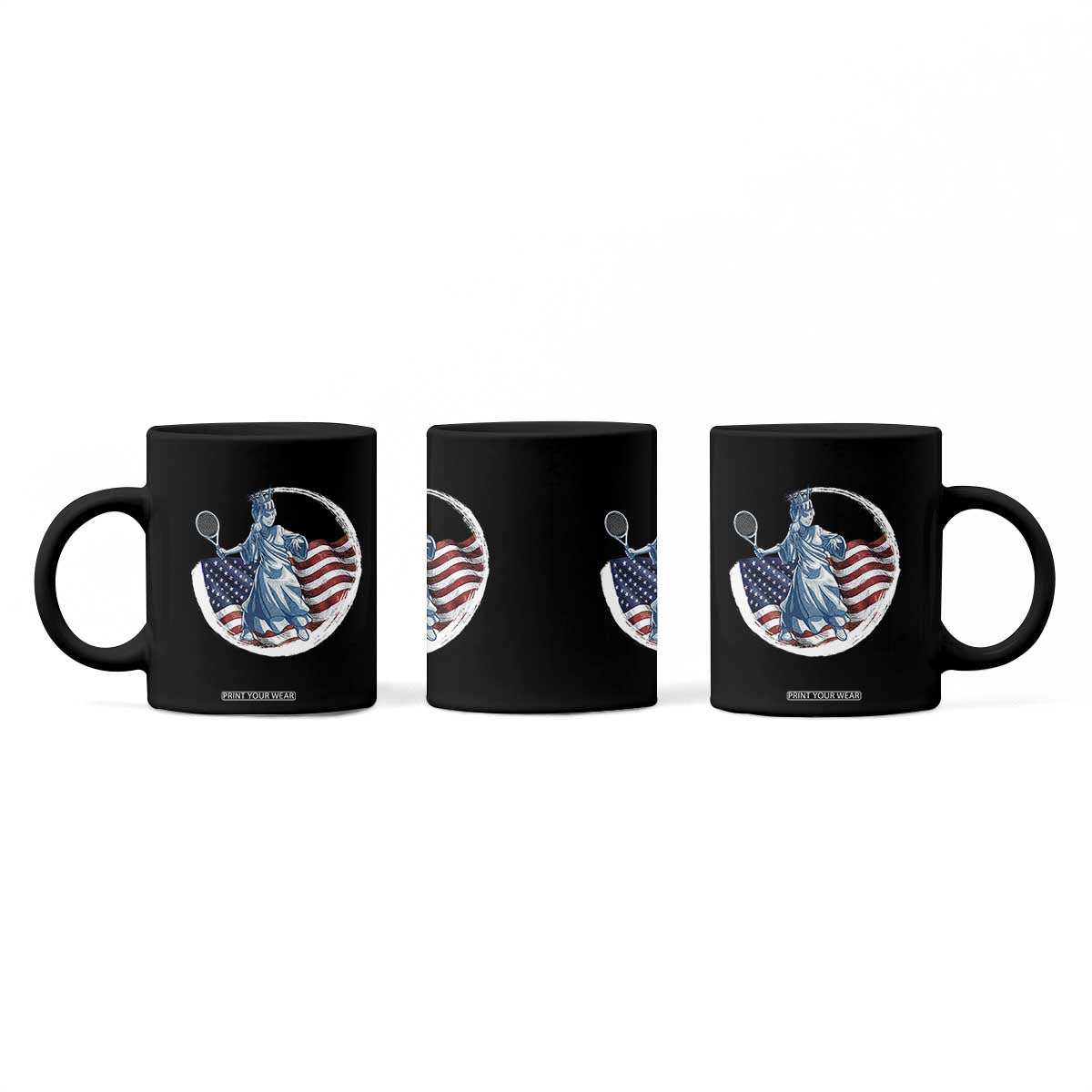Funny Statue Of Liberty Tennis Player Coffee Mug USA Pride Female Tennis Gift TS12 Print Your Wear