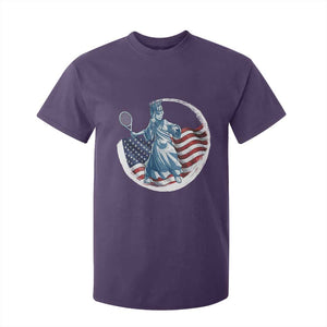 Funny Statue Of Liberty Tennis Player T Shirt For Kid USA Pride Female Tennis Gift TS12 Purple Print Your Wear