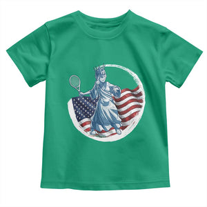 Funny Statue Of Liberty Tennis Player Toddler T Shirt USA Pride Female Tennis Gift TS12 Irish Green Print Your Wear