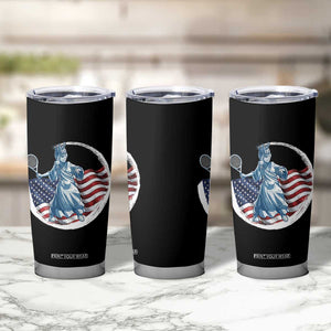 Funny Statue Of Liberty Tennis Player Tumbler Cup USA Pride Female Tennis Gift TS12 Print Your Wear