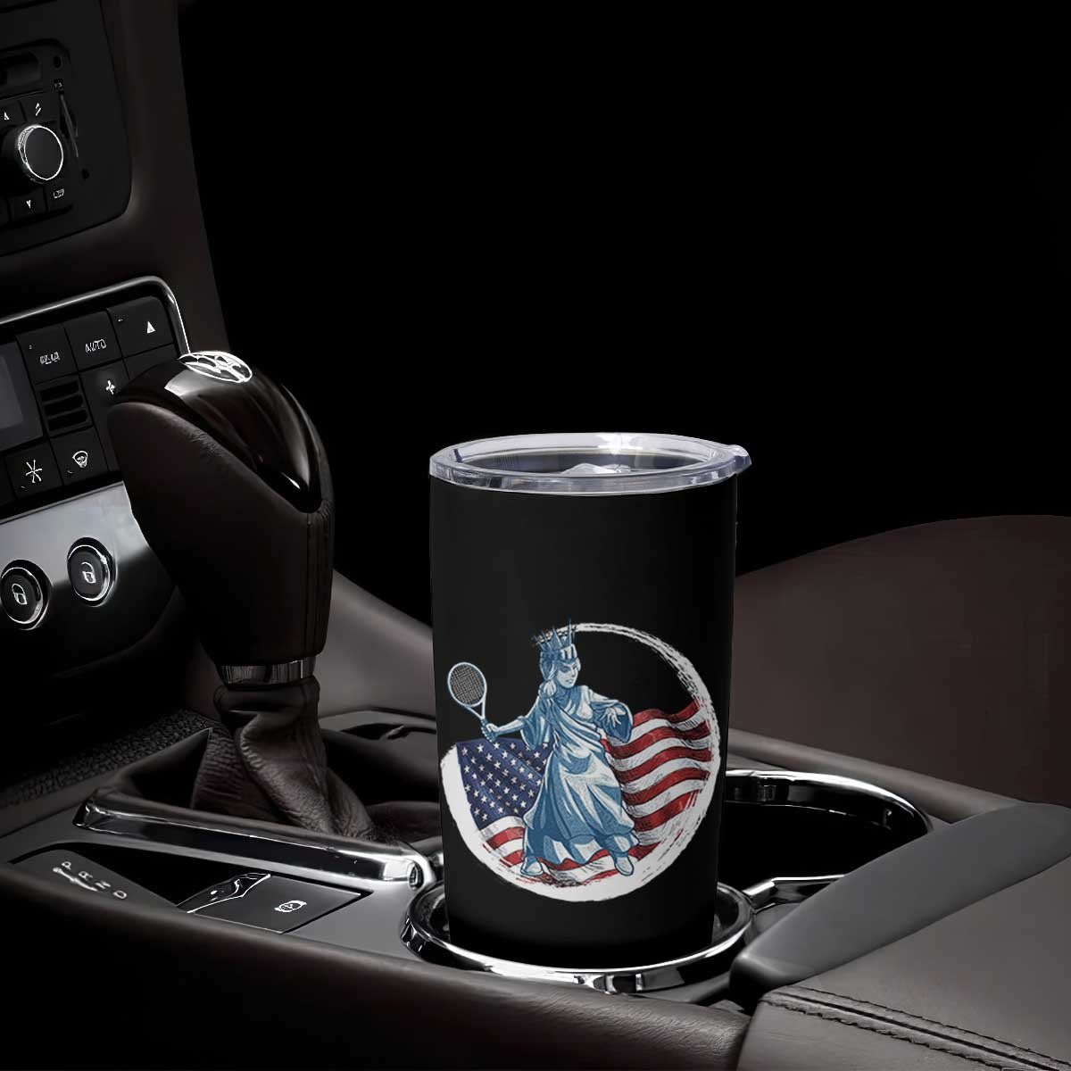 Funny Statue Of Liberty Tennis Player Tumbler Cup USA Pride Female Tennis Gift TS12 Print Your Wear