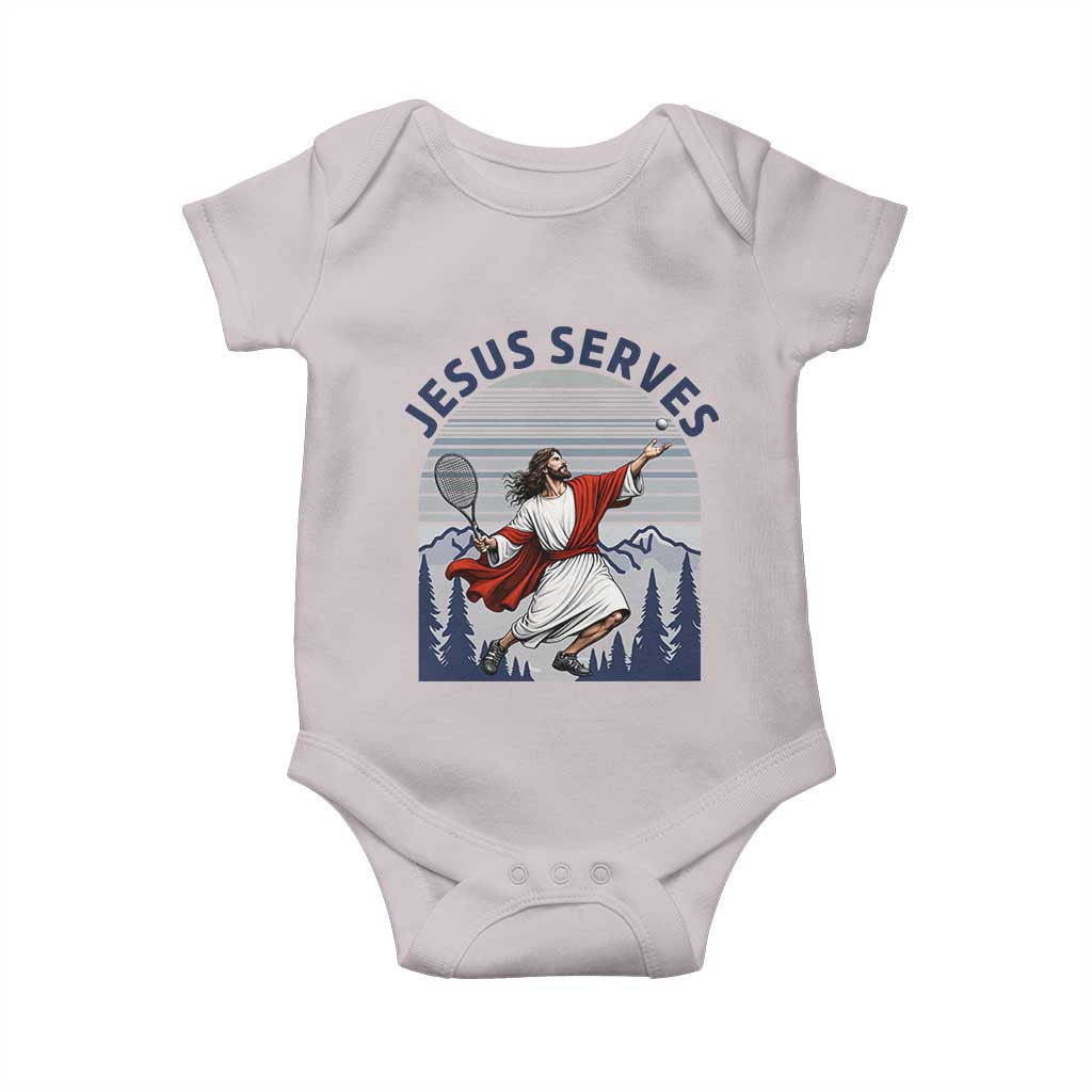 Christian Tennis Lover Gift Baby Onesie Funny Christian Gift TS12 Ice Gray Print Your Wear