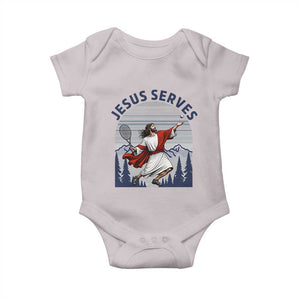 Christian Tennis Lover Gift Baby Onesie Funny Christian Gift TS12 Ice Gray Print Your Wear