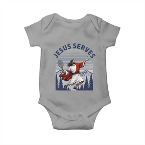 Christian Tennis Lover Gift Baby Onesie Funny Christian Gift TS12 Sport Gray Print Your Wear