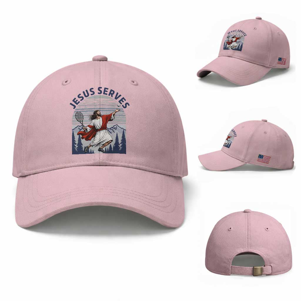 Christian Tennis Lover Gift Baseball Cap Funny Christian Gift TS12 Baseball Cap Universal Fit Light Pink Print Your Wear