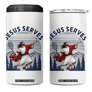 Christian Tennis Lover Gift 4 in 1 Can Cooler Tumbler Funny Christian Gift TS12 One Size: 16 oz White Print Your Wear