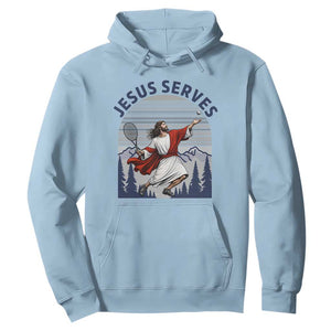 Christian Tennis Lover Gift Hoodie Funny Christian Gift TS12 Light Blue Print Your Wear