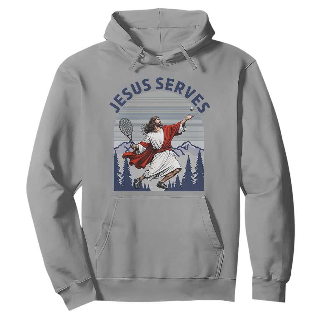Christian Tennis Lover Gift Hoodie Funny Christian Gift TS12 Sport Gray Print Your Wear
