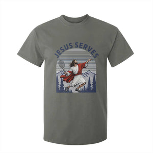 Christian Tennis Lover Gift T Shirt For Kid Funny Christian Gift TS12 Military Green Print Your Wear