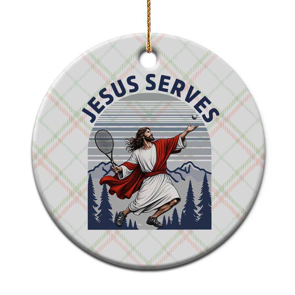 Christian Tennis Lover Gift Ceramic Ornament Funny Christian Gift TS12 1pc Christmas Plaid Print Your Wear