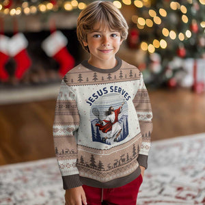 Christian Tennis Lover Gift Ugly Christmas Sweater Funny Christian Gift TS12 Mocha Mousse Print Your Wear