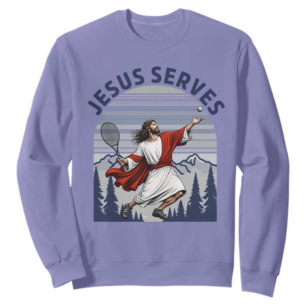 Christian Tennis Lover Gift Sweatshirt Funny Christian Gift TS12 Violet Print Your Wear
