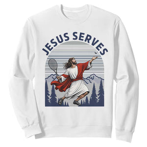 Christian Tennis Lover Gift Sweatshirt Funny Christian Gift TS12 White Print Your Wear