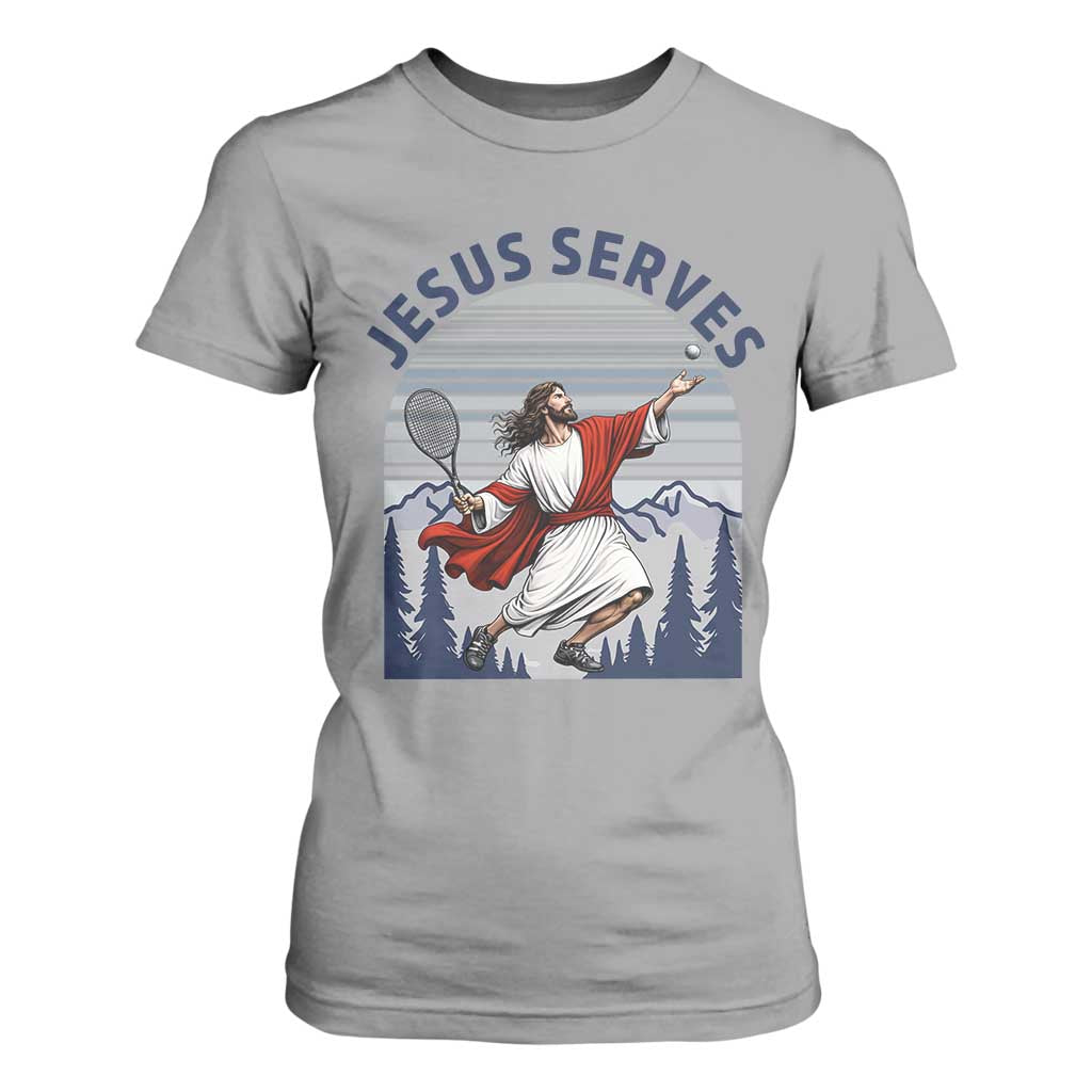 Christian Tennis Lover Gift T Shirt For Women Funny Christian Gift TS12 Sport Gray Print Your Wear