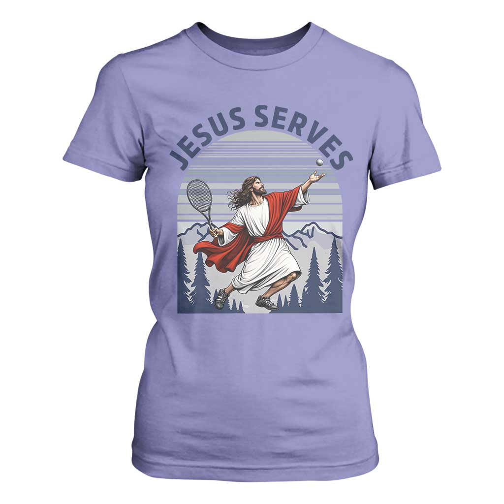 Christian Tennis Lover Gift T Shirt For Women Funny Christian Gift TS12 Violet Print Your Wear