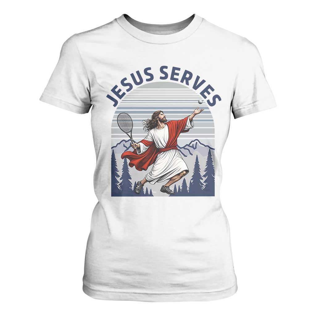 Christian Tennis Lover Gift T Shirt For Women Funny Christian Gift TS12 White Print Your Wear