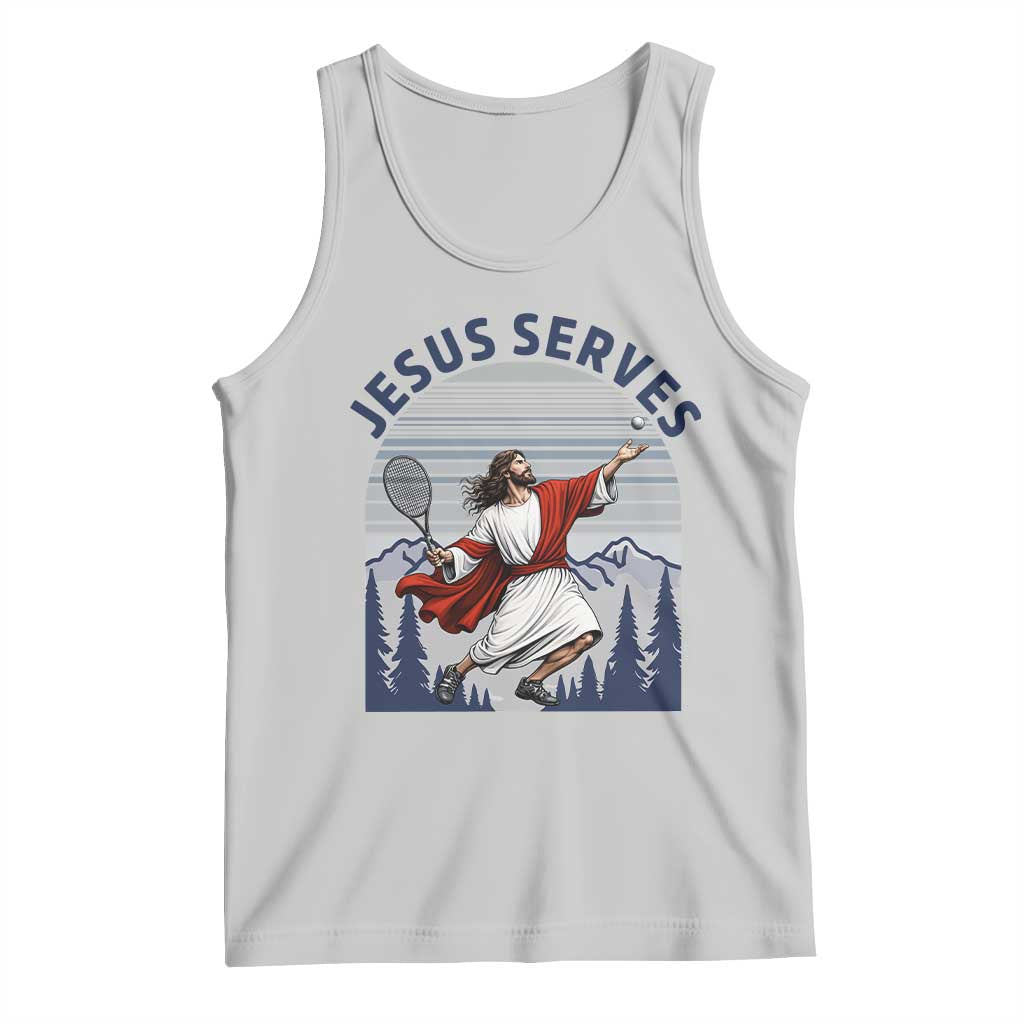 Christian Tennis Lover Gift Tank Top Funny Christian Gift TS12 Ash Print Your Wear