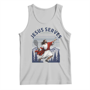 Christian Tennis Lover Gift Tank Top Funny Christian Gift TS12 Ash Print Your Wear