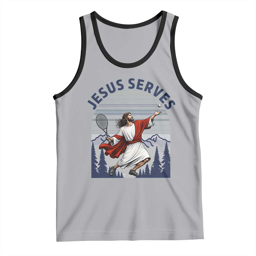 Christian Tennis Lover Gift Tank Top Funny Christian Gift TS12 Athletic Heather Black Print Your Wear