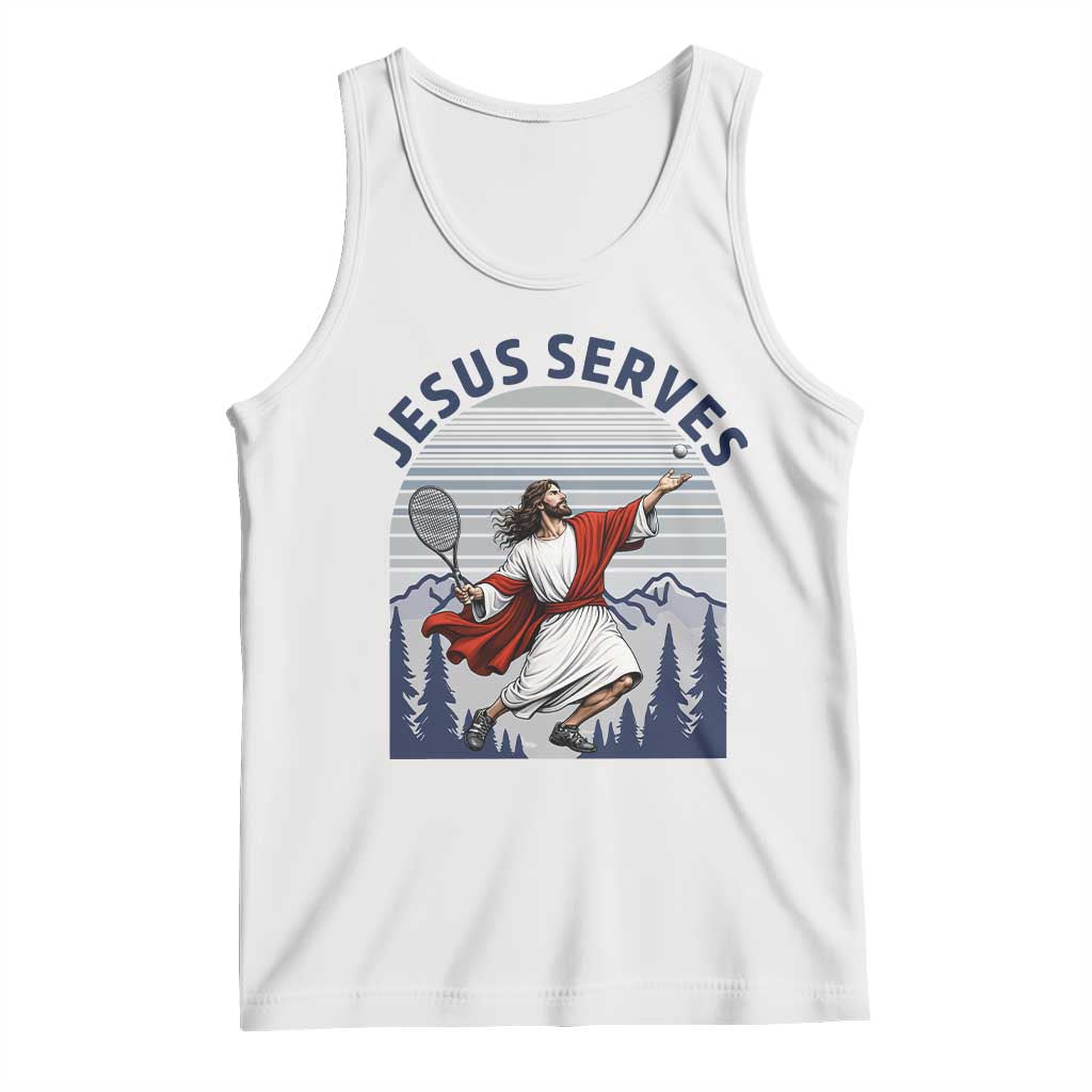 Christian Tennis Lover Gift Tank Top Funny Christian Gift TS12 White Print Your Wear