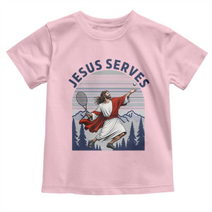 Christian Tennis Lover Gift Toddler T Shirt Funny Christian Gift TS12 Light Pink Print Your Wear