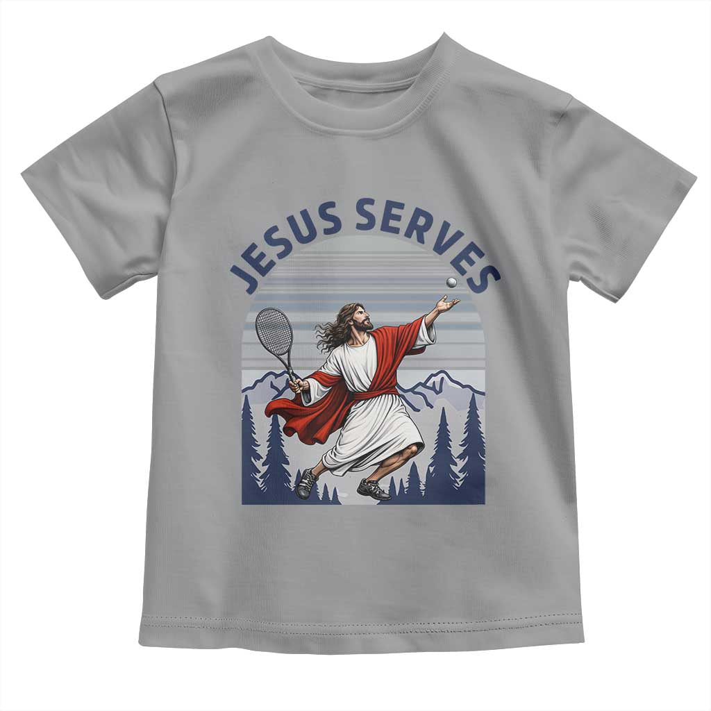 Christian Tennis Lover Gift Toddler T Shirt Funny Christian Gift TS12 Sport Gray Print Your Wear
