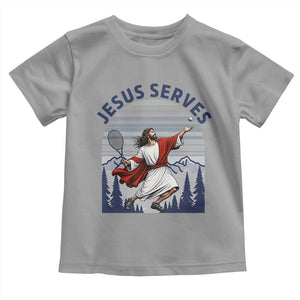 Christian Tennis Lover Gift Toddler T Shirt Funny Christian Gift TS12 Sport Gray Print Your Wear