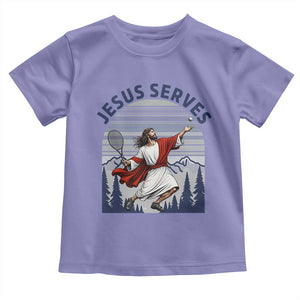 Christian Tennis Lover Gift Toddler T Shirt Funny Christian Gift TS12 Violet Print Your Wear