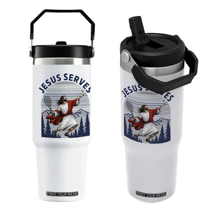 Christian Tennis Lover Gift Flip Straw Tumbler Funny Christian Gift TS12 One Size: 30 oz White Print Your Wear
