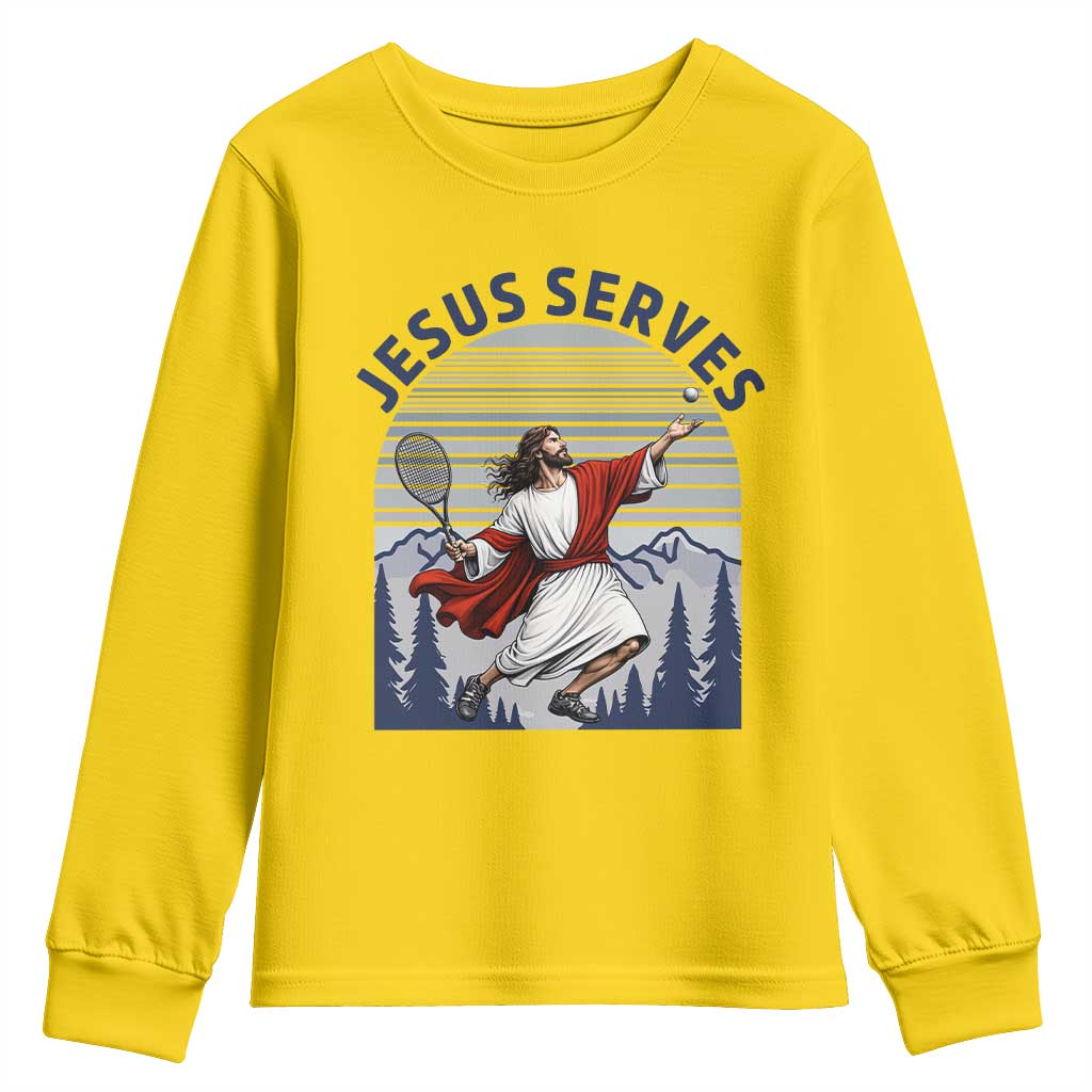Christian Tennis Lover Gift Youth Sweatshirt Funny Christian Gift TS12 Daisy Print Your Wear