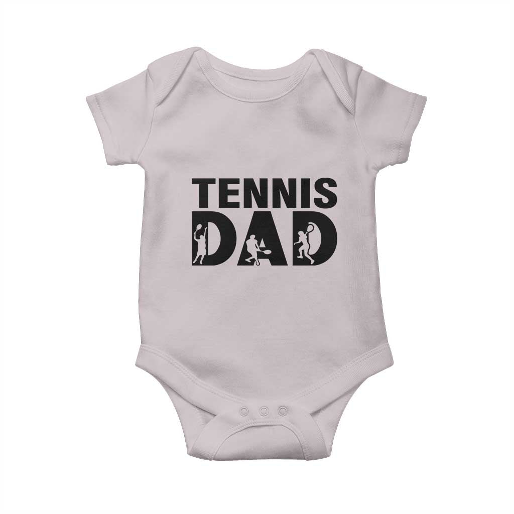 Funny Tennis Dad Life Baby Onesie Sport Lover Gift TS12 Ice Gray Print Your Wear