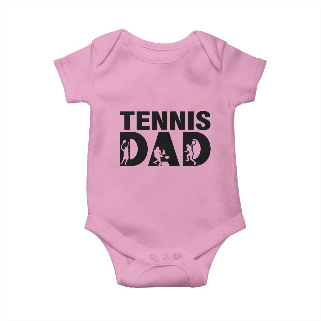 Funny Tennis Dad Life Baby Onesie Sport Lover Gift TS12 Light Pink Print Your Wear