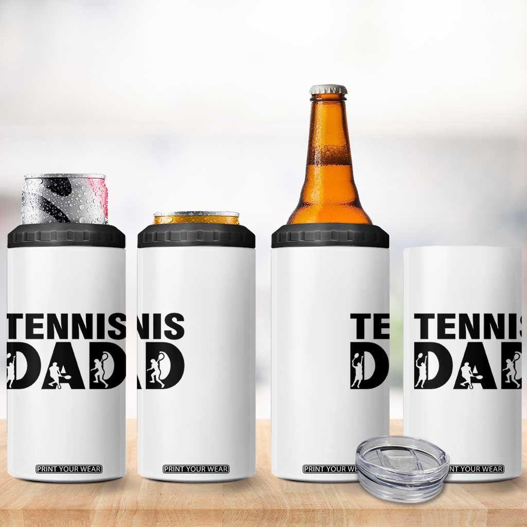 Funny Tennis Dad Life 4 in 1 Can Cooler Tumbler Sport Lover Gift TS12 Print Your Wear