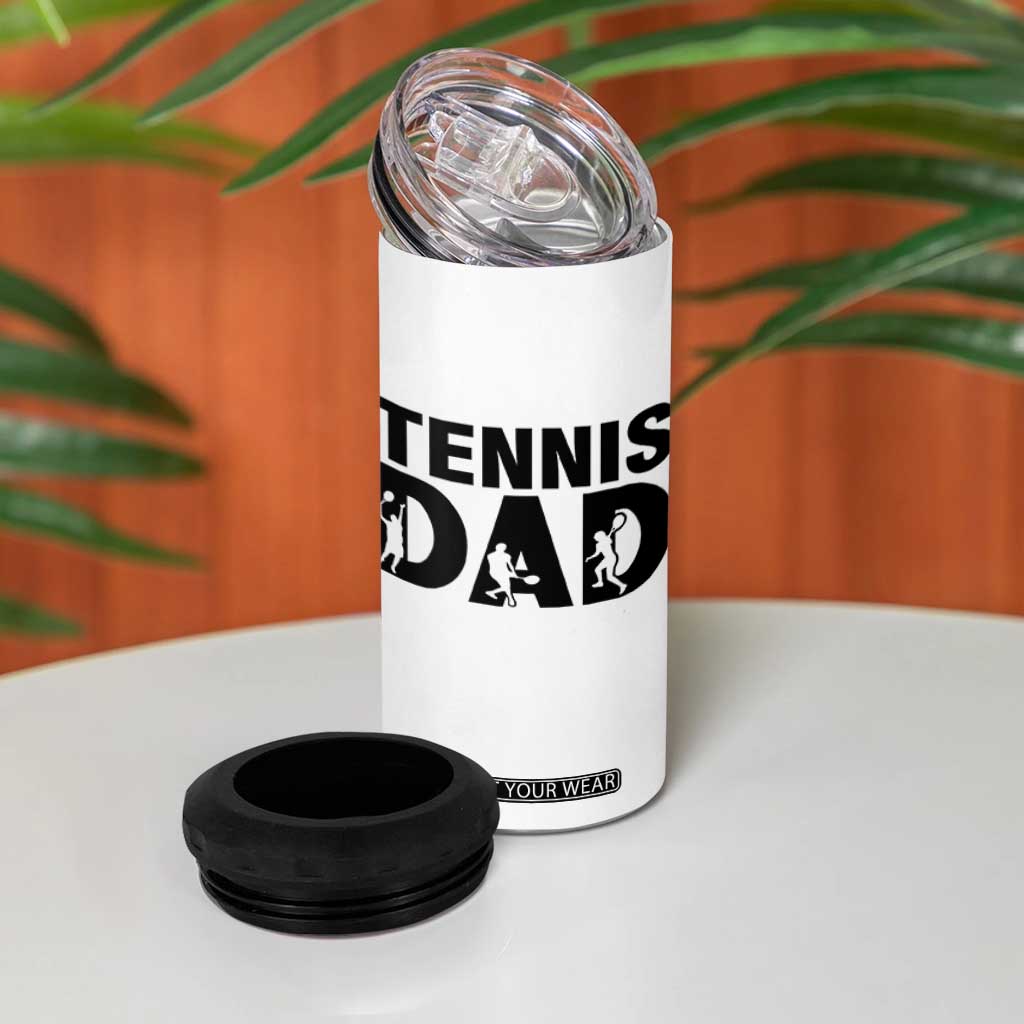 Funny Tennis Dad Life 4 in 1 Can Cooler Tumbler Sport Lover Gift TS12 Print Your Wear