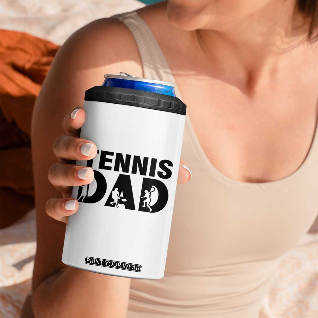 Funny Tennis Dad Life 4 in 1 Can Cooler Tumbler Sport Lover Gift TS12 Print Your Wear