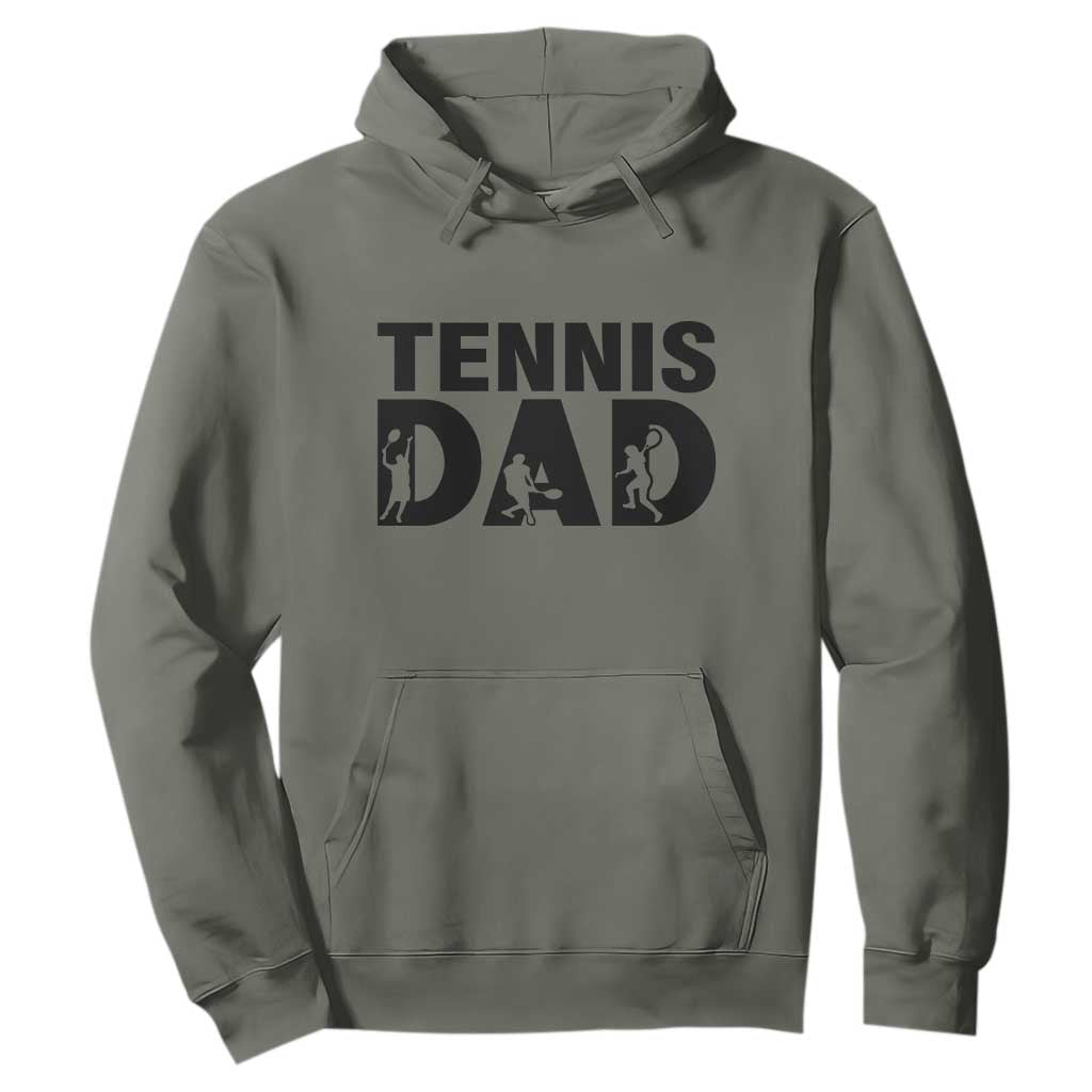 Funny Tennis Dad Life Hoodie Sport Lover Gift TS12 Military Green Print Your Wear