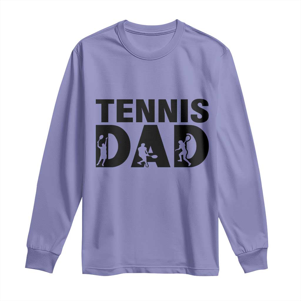 Funny Tennis Dad Life Long Sleeve Shirt Sport Lover Gift TS12 Violet Print Your Wear