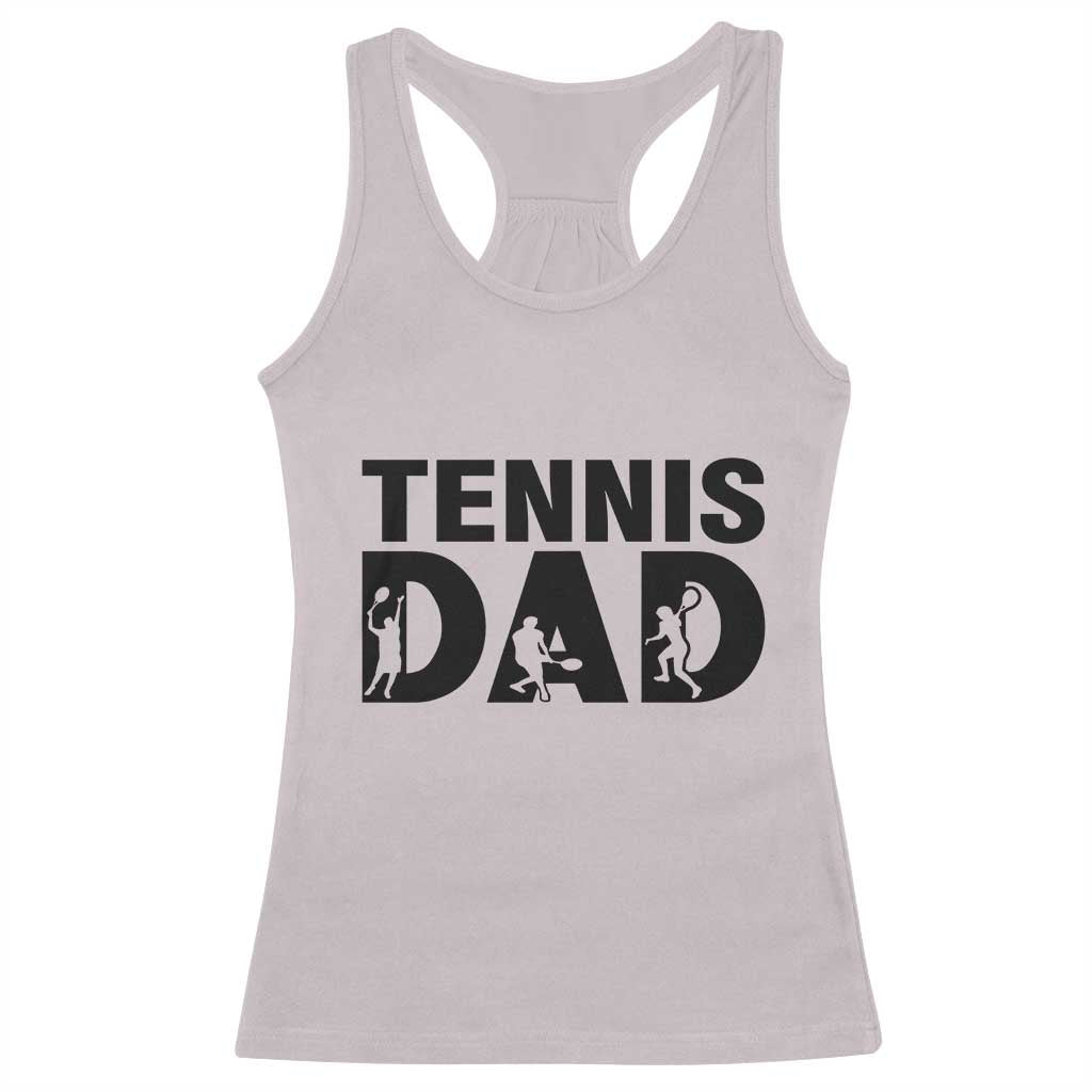 Funny Tennis Dad Life Racerback Tank Top Sport Lover Gift TS12 Ice Gray Print Your Wear