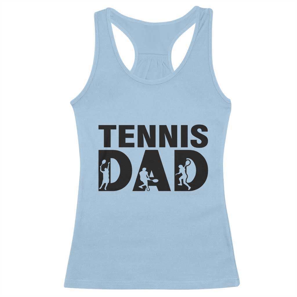 Funny Tennis Dad Life Racerback Tank Top Sport Lover Gift TS12 Light Blue Print Your Wear