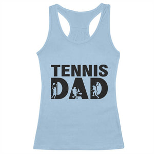 Funny Tennis Dad Life Racerback Tank Top Sport Lover Gift TS12 Light Blue Print Your Wear