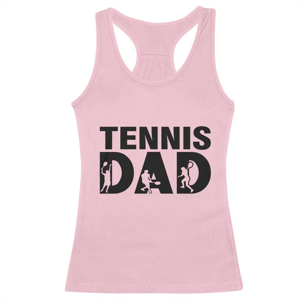 Funny Tennis Dad Life Racerback Tank Top Sport Lover Gift TS12 Light Pink Print Your Wear