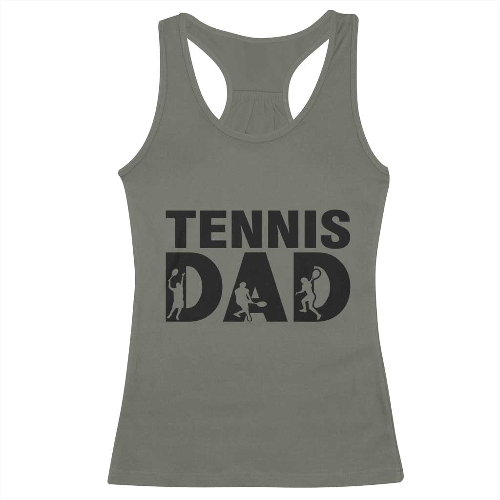 Funny Tennis Dad Life Racerback Tank Top Sport Lover Gift TS12 Military Green Print Your Wear