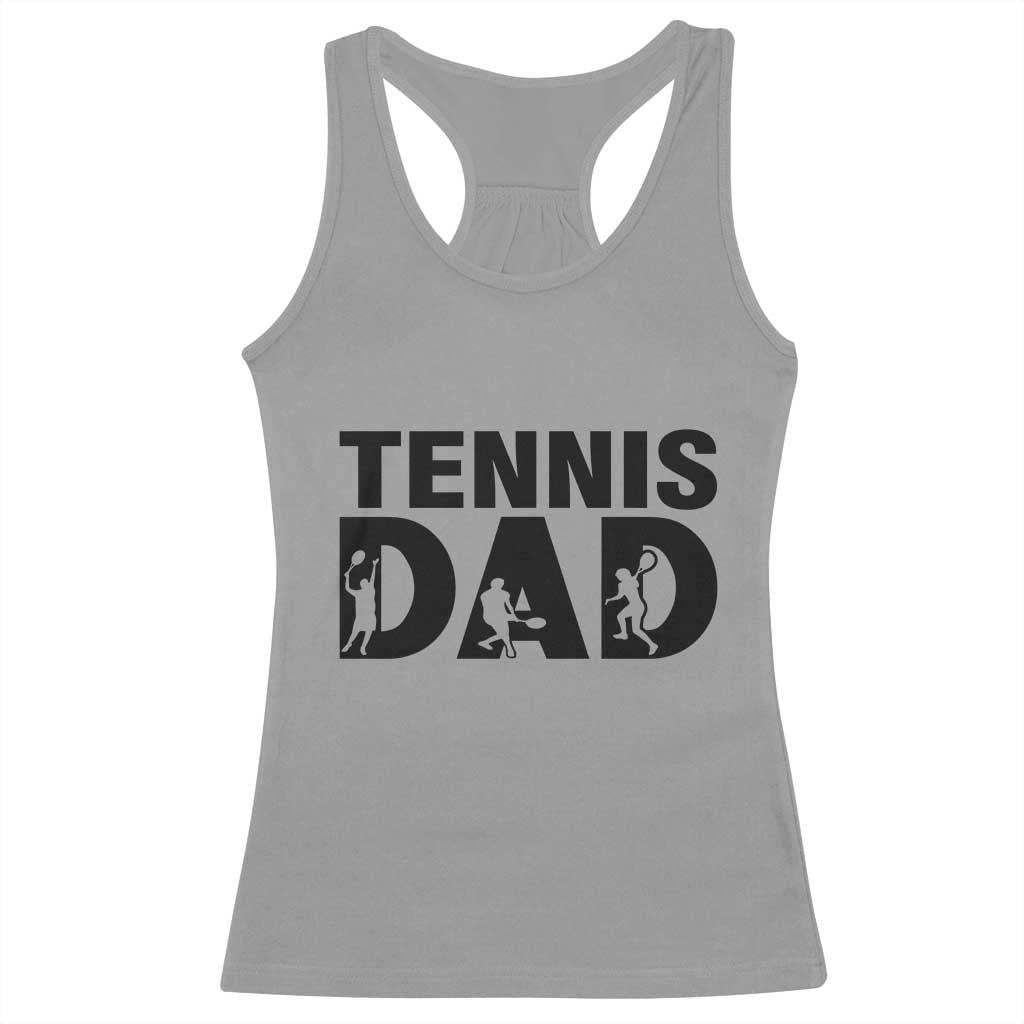 Funny Tennis Dad Life Racerback Tank Top Sport Lover Gift TS12 Sport Gray Print Your Wear