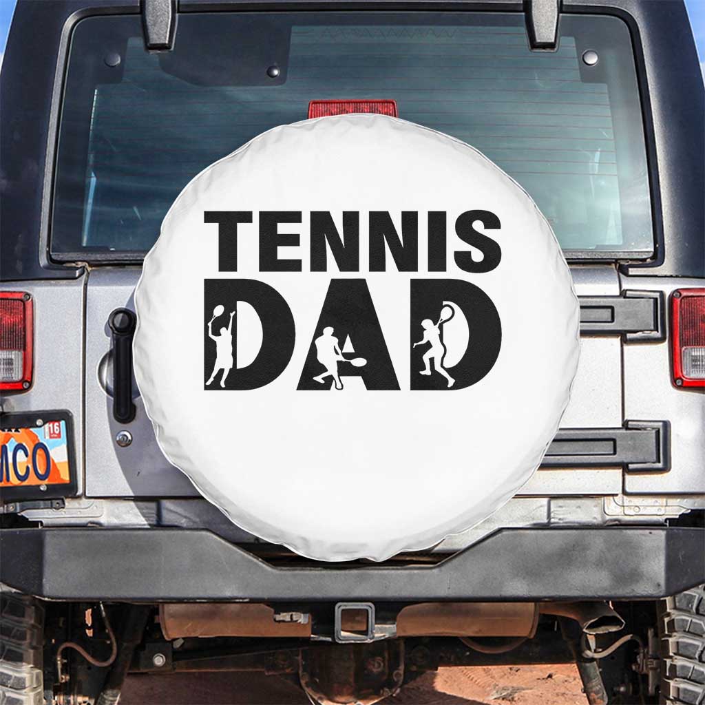 Funny Tennis Dad Life Spare Tire Cover Sport Lover Gift TS12 No hole White Print Your Wear